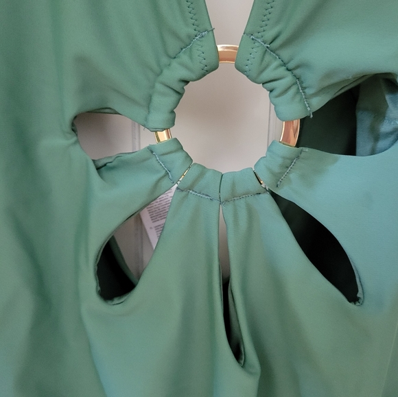 NWT! Cupshe Emerald Green Cut-out One Piece Swim Suit - Picture 8 of 11